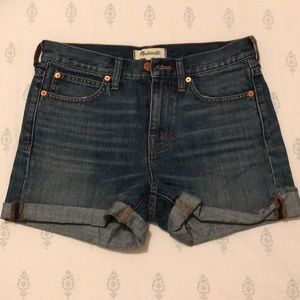 Madewell High-rise denim boy shorts
